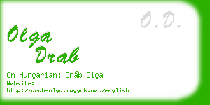 olga drab business card